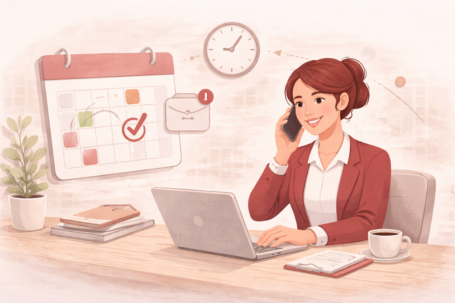 Illustration representing consultation booking and advisory support