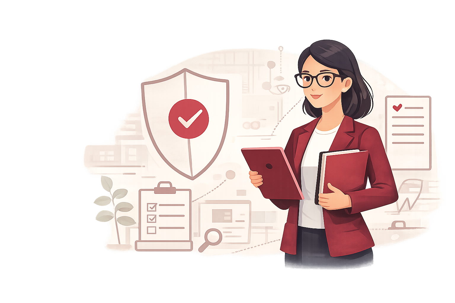 Illustration representing HR and compliance support services