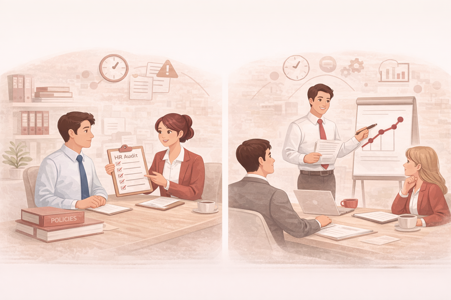 Illustration representing support for growing teams and scale-up businesses